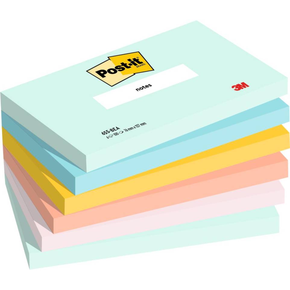 Post It Notes 100 Feuilles Ft 76 X 127 Mm Paquet De 6 Blocs