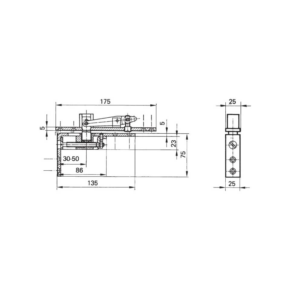 Pivot Du Haut Geze Ajustable Pour Porte Double Action Pce