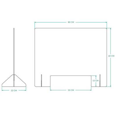 Lot de 2 Plaques Plexiglass Protection Bureau - 120x60cm Epaisseur 5mm avec  Ouverture, Transparent, Protection Plexiglass Comptoir, Accueuil :  : Cuisine et Maison