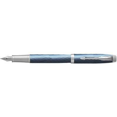 Parker IM stylo plume | laque noire avec attributs or | pointe moyenne |  coffret cadeau