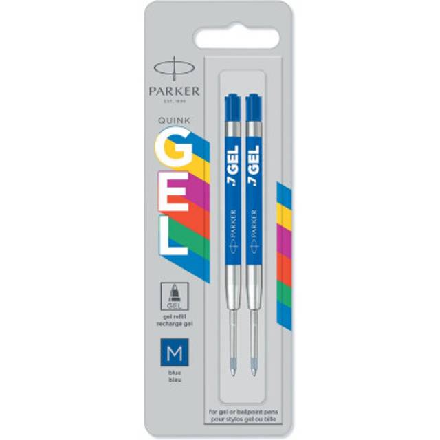 Parker recharge à encre gel pour stylo bille moyenne, 0,7 mm, bleu