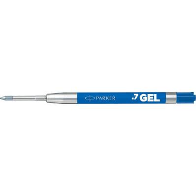Parker recharge à encre gel pour stylo bille moyenne, 0,7 mm, bleu, blister  de 2 pièces