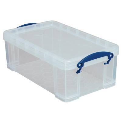 Caisse de rangement plastique ouverte couleur bleu 17 litres
