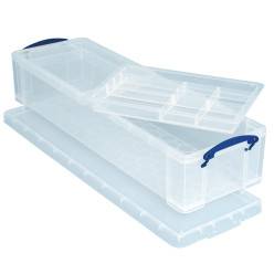 Really Useful Meuble de rangement en plastique 5 tiroirs de 12 litres –  Couleur : transparent/arc-en-ciel