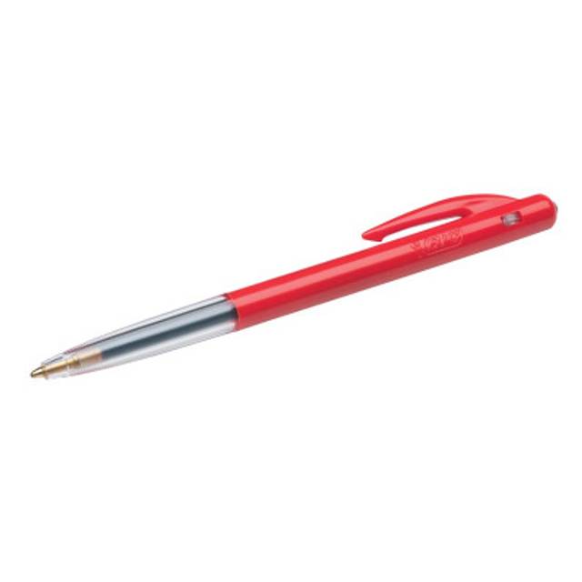 Bic stylo bille M10 Clic, pointe moyenne, 0,4 mm, rouge