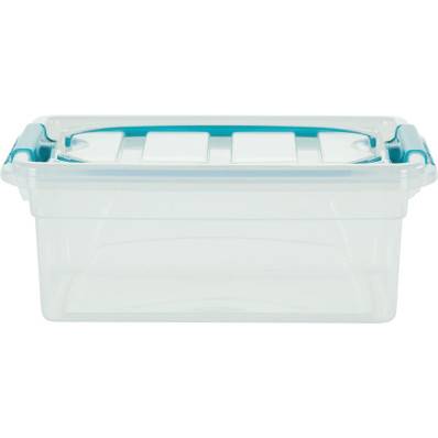 Boîte de rangement transparente avec couvercle 32 litres - Clips Blancs