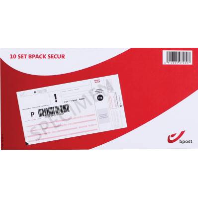 Etiquette envoi express rouge pour paquet colis, pochette
