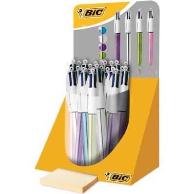 BIC® Recharge d'encre pour stylo à bille 4 couleurs pointe moyenne
