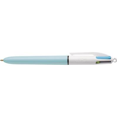 887777:Bic 4 Colours Fun, stylo bille, 0,32 mm, 4 couleurs d'encre pastel,  corps bleu pastel