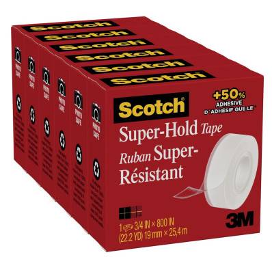Reductor voor de helft Persona Scotch plakband Super Hold, ft 19 mm x 25,4 m, pak van 6 rollen