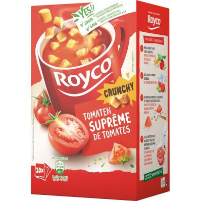Buy Online ROYCO® MINUTE SOUP CRUNCHY Suprême de Tomates X 20 - Bel