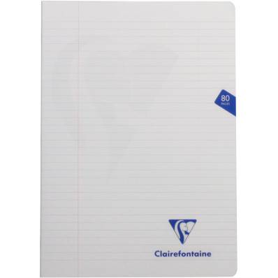 Clairefontaine cahier, A4, ligné avec marge, assorties