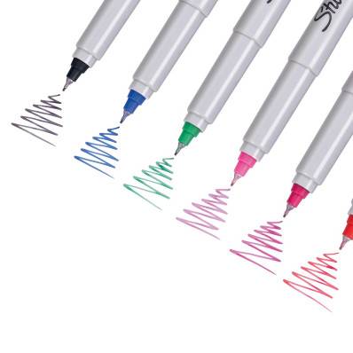 Sharpie marqueur permanent, pointe fine, blister de 12 pièces en couleurs  assorties