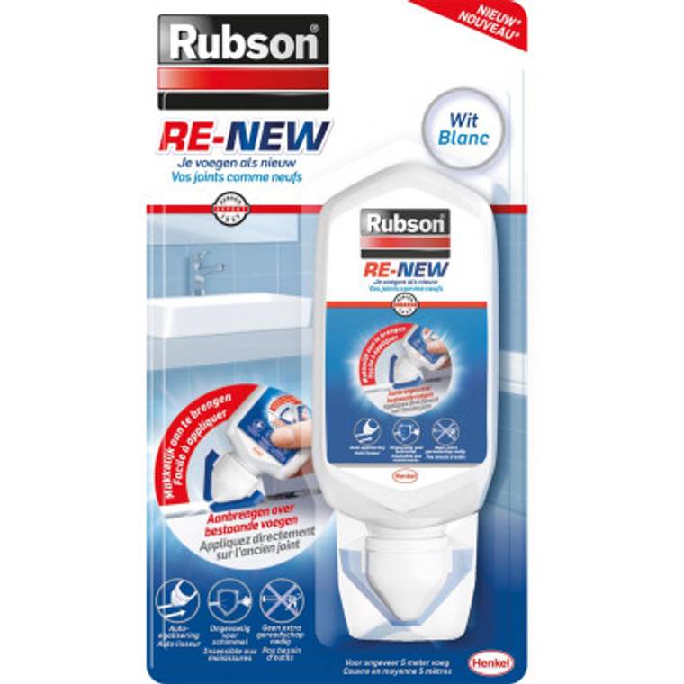 Rubson Renew kit de jointoyage, 80 ml, blanc