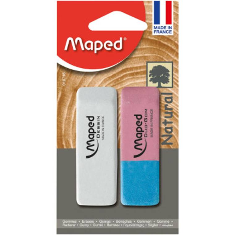 Maped gomme Dessin & gomme Duo-Gom, sous blister
