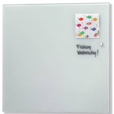 blad Zwerver Toegangsprijs Naga magnetisch glasbord, wit, ft 35 x 35 cm