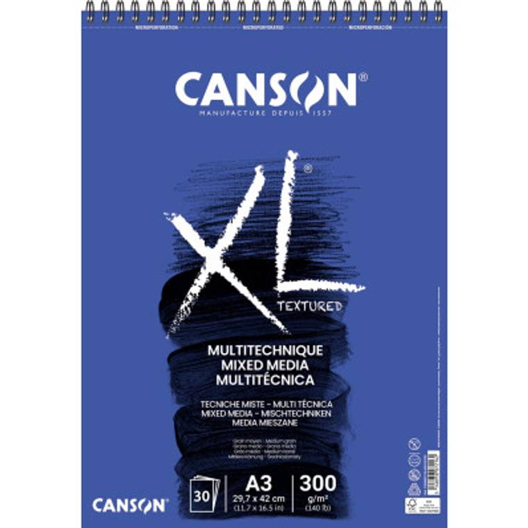 Canson album XL Mix Media 300 g/m² ft A3, bloc de 30 feuilles