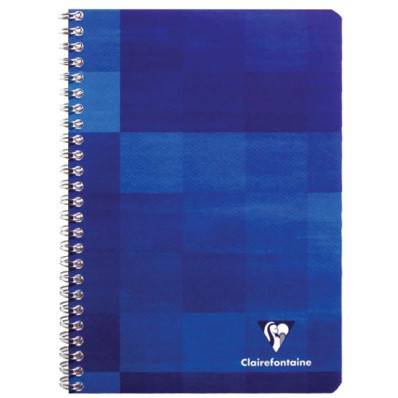 clairefontaine clairefontaine cahier spiralé, a4, ligné avec marge