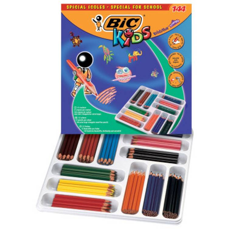 Crayons de couleur BIC Kids Tropicolors blister 24 pièces