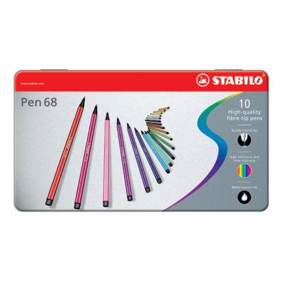 STABILO Pen 68 viltstift, stiften in geassorteerde kleuren