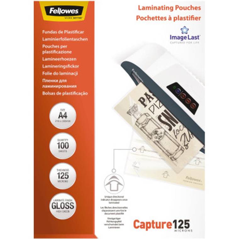 Fellowes ImageLast pochette à plastifier Capture125, ft A4, 250