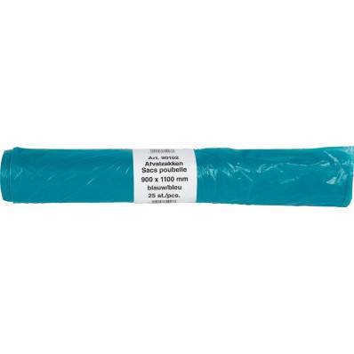 Sac poubelle 22 microns ft 90 x 110 cm 140 litres bleu rouleau de