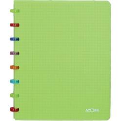 Atoma Trendy cahier, ft A4 +, 120 pages, quadrillé 5mm, met 6 tabbladen en  5 showtassen, in couleurs asso