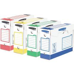 Lot container + 6 boites d'archives couleur