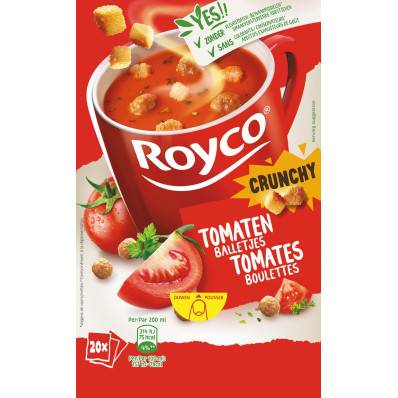 Royco Minute Soup tomates boulettes, paquet de 20 sachets
