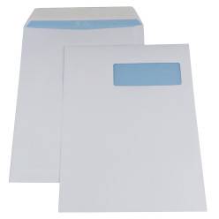 Enveloppes, ft 162 x 229 mm avec bande adhésive, en papier kraft de 90 g,  brun, boîte de 500 pièces