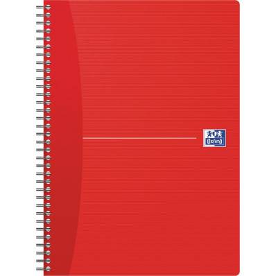 Oxford Office Essentials cahier à reliure spirale, 100 pages, ft A4,  quadrillé 5 mm, couleurs assorties