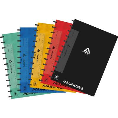 Cahier couverture polypro AD'OC A4, 5x5, 144 pages - Cahiers à anneaux