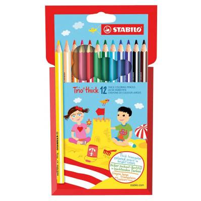 Paquet de 12 crayons de bois couleurs assorties