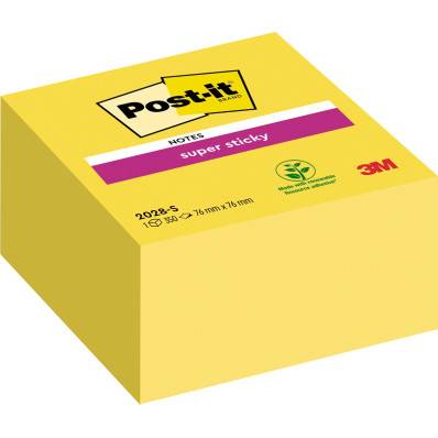 Cube Post-it Super sticky jaune pastel