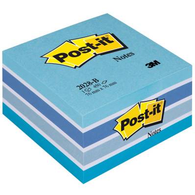 Bloc Notes Adhésif Amovible et Post-it Post-it 76x76 Mm Cube Couleur Bleu  et Vert 450 Feuilles