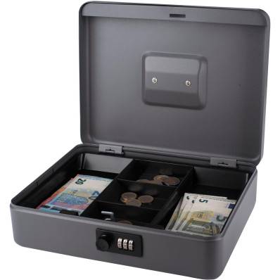 Rechtmatig ondergeschikt dramatisch Pavo geldkoffer 12 inch met 3-dlig cijferslot, donkergrijs