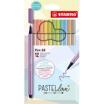 Set de feutres brush Pen 68 STABILO® dans un étui en carton