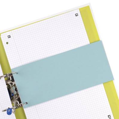 Intercalaire rectangle bleu pour classeur
