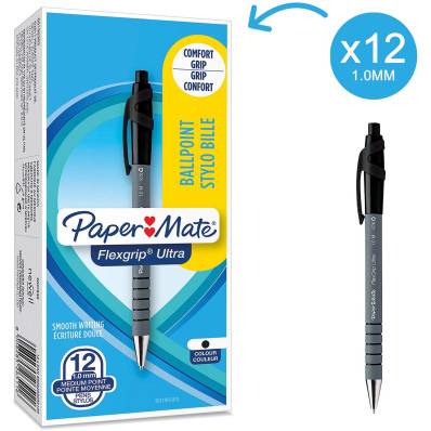 Paper Mate Flexgrip Ultra noir x 12 - Stylo & feutre - LDLC