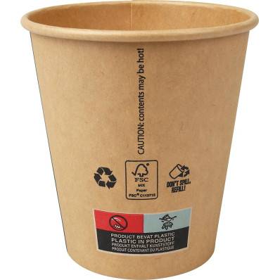 betalen Ondergeschikt Bijzettafeltje Beker uit karton (altijd koffie), 250 ml, diameter 90 mm, pak van 50 stuks