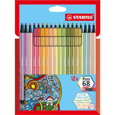Crayon de couleur Trio long, corps large, étui de 24 sur