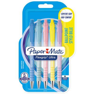 Paper Mate stylo bille Flexgrip Gel, blister de 4 pièces assorties