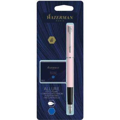 Waterman stylo plume Allure Pastel pointe fine, 6 cartouches d