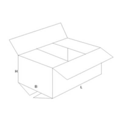 Carton simple cannelure 250 x 250 x 250 mm