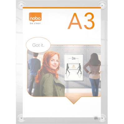 Nobo Premium Plus tableau d'affichage acrylique amovible, montage