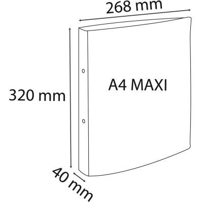 Classeur 4 anneaux semi-rigide - Dos 4 cm - Noir - EXACOMPTA