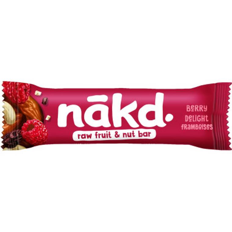 Nakd Berry Delight, barre de 35 g, paquet de 18 pièces