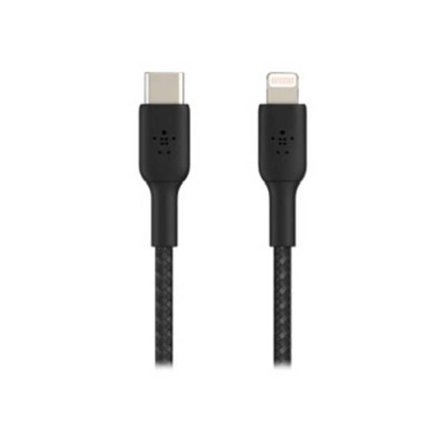 BELKIN Câble USB-C vers Lightning Tréssé 1m Noir