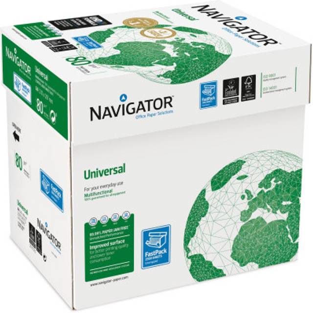 Navigator Universal papier d'impression, ft A4, 80 g, boîte de 2500 feuilles