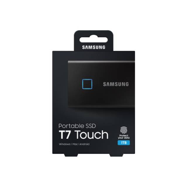 SAMSUNG Portable SSD T7 Touch 1To External USB 3.2 Gen.2 black metallic BE  (P)